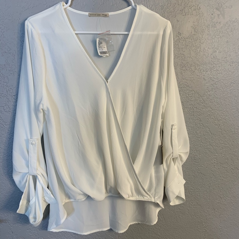 Whit long sleeve cross
